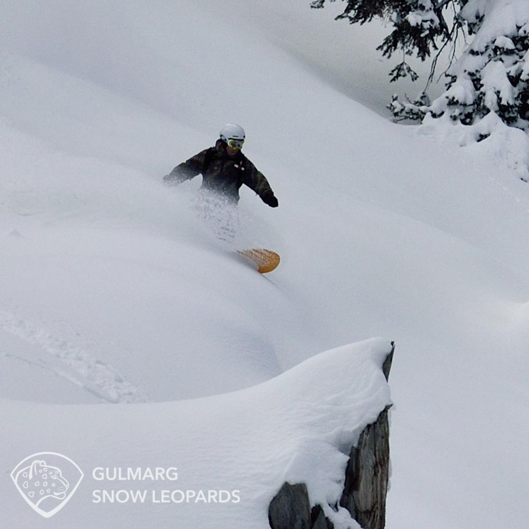 Riding deep pow in the Himalayas