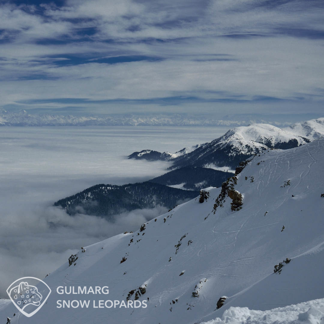 Valley of Kashmir covered with clouds