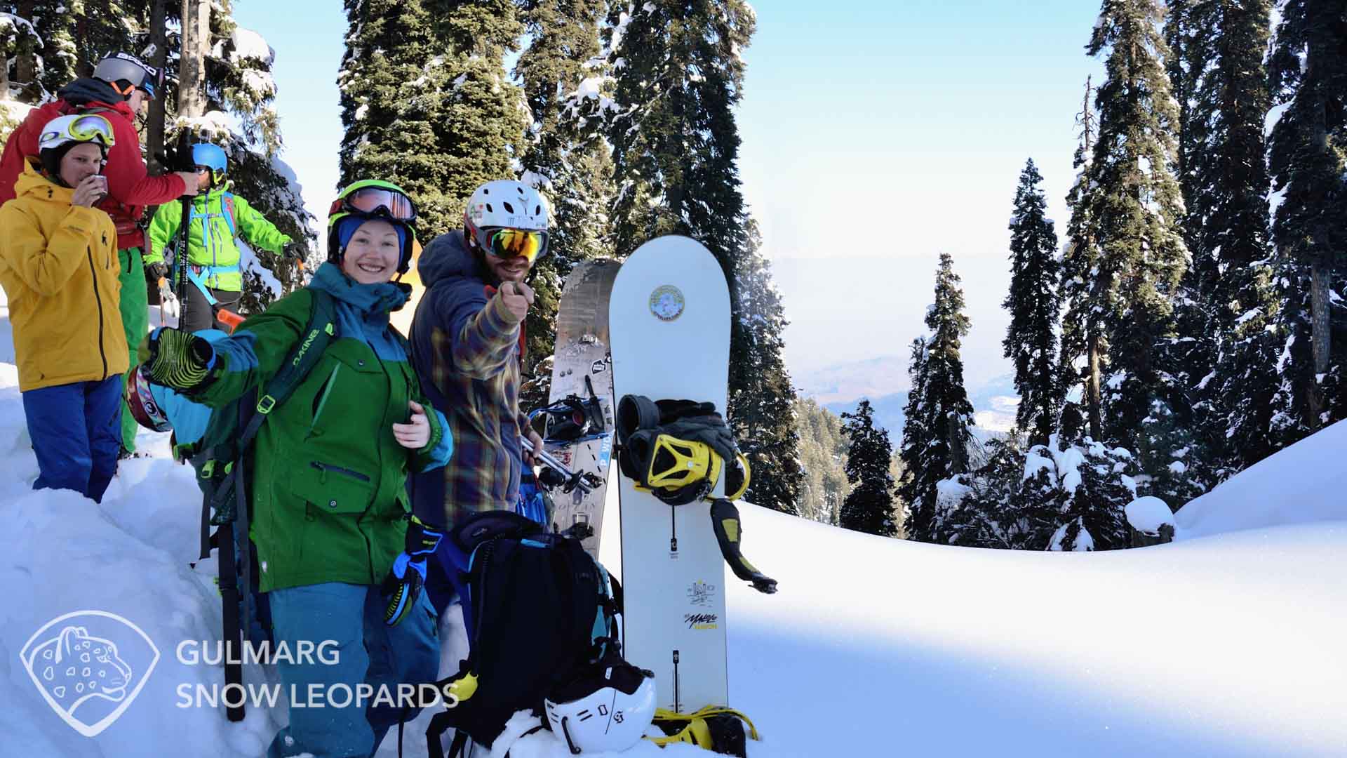 Tree skiing in Gulmarg India